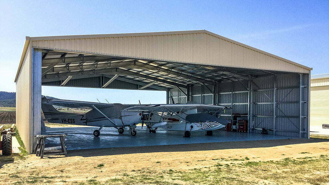 Steel Hangar with Aeroplanes