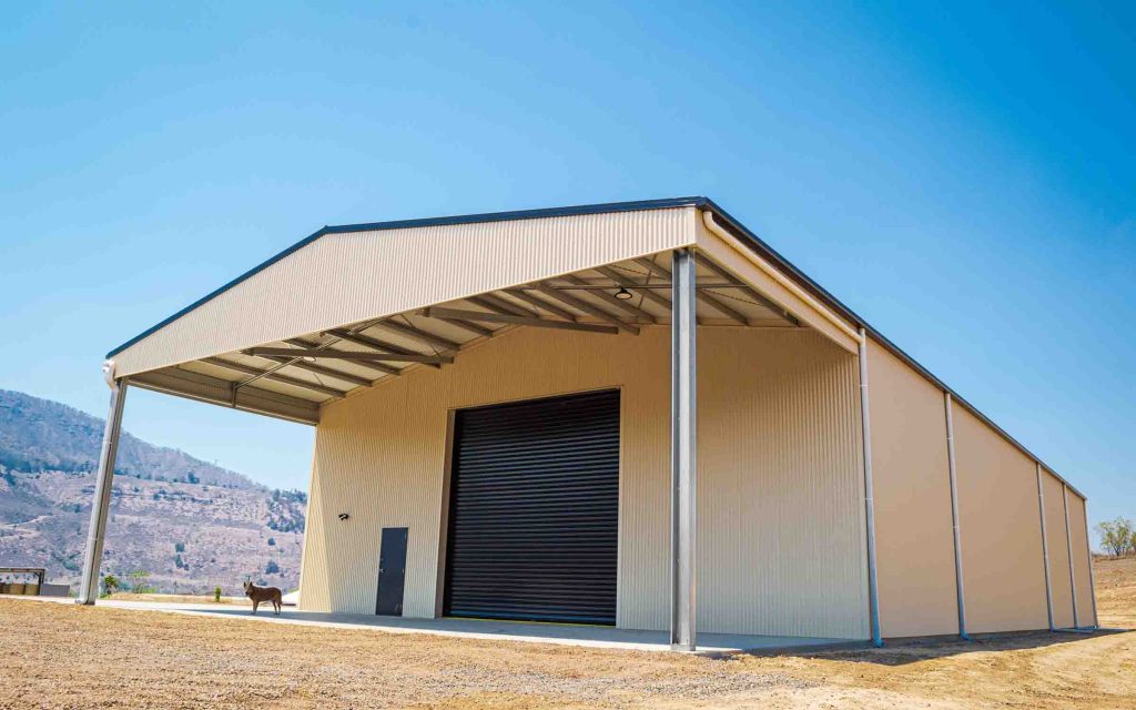 View of Gable awning extension with an infill of cladding to match the main building