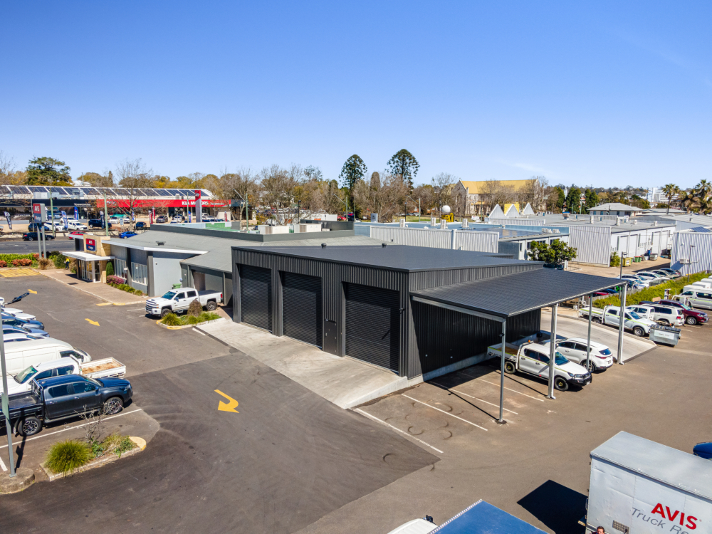 Elevated view of the completed AVIS custom wash bay facility